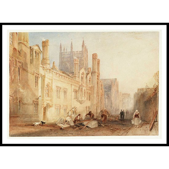 Merton College Oxford 1835 38, A New Print Of a J. M. W Turner Painting