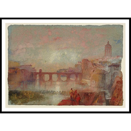 Mezieres with the Pont de Pierre and Church of Notre Dame 1839, A New Print Of a J. M. W Turner Painting