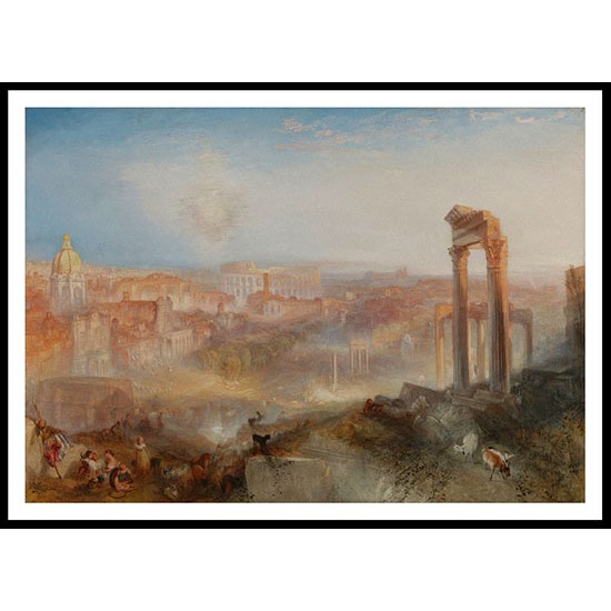 Modern Rome Campo Vaccino Google Art Project version, A New Print Of a J. M. W Turner Painting