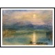 Moonlight on Lake Lucerne with the Rigi in the Distance Switzerland 1841, A New Print Of a J. M. W Turner Painting