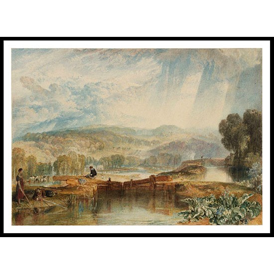 More Park near Watford on the River Colne 1823, A New Print Of a J. M. W Turner Painting