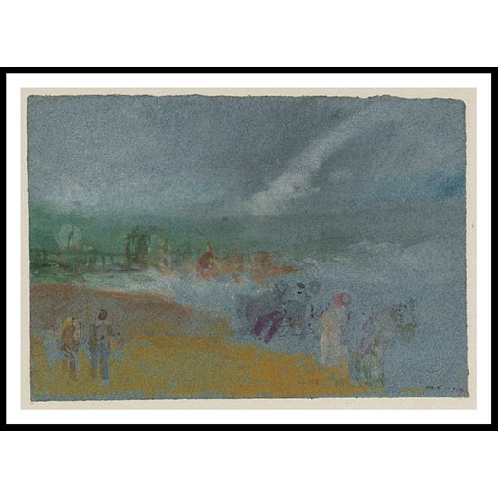 Morning after the Storm Figures on Shore 1830 35, A New Print Of a J. M. W Turner Painting