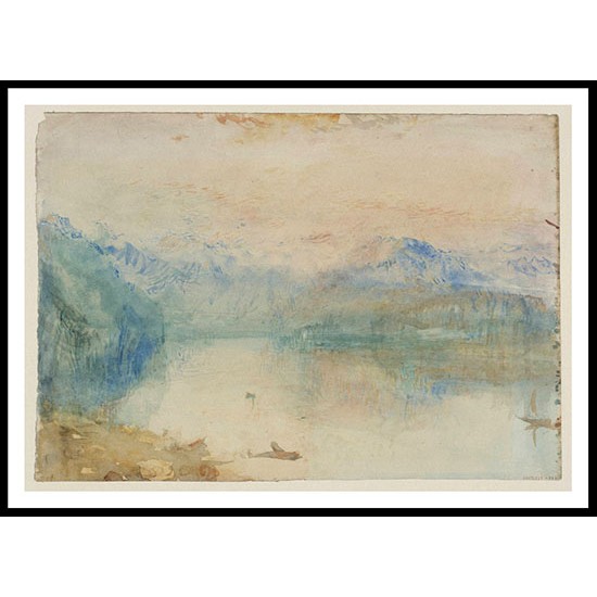 Morning on the Lake of Lucerne Uri from Brunnen 1842, A New Print Of a J. M. W Turner Painting