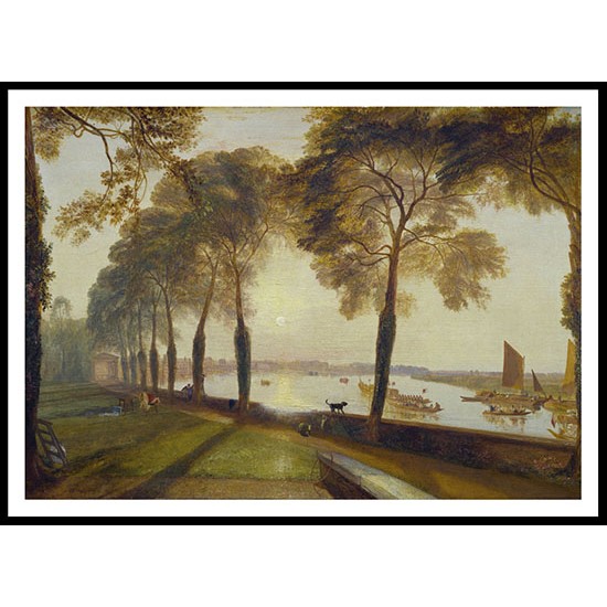 Mortlake Terrace the Seat of William Moffat Summer’s Evening 1827, A New Print Of a J. M. W Turner Painting