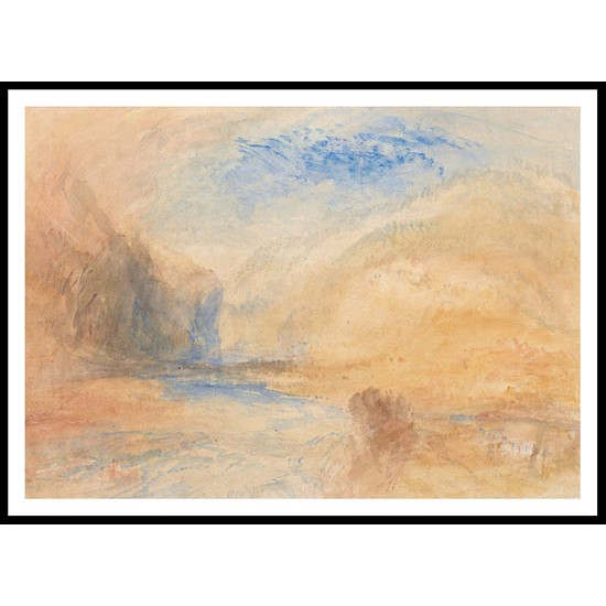 Mountain Landscape with Lake 1842, A New Print Of a J. M. W Turner Painting