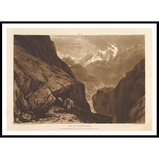 Mt. St. Gothard 1808, A New Print Of a J. M. W Turner Painting