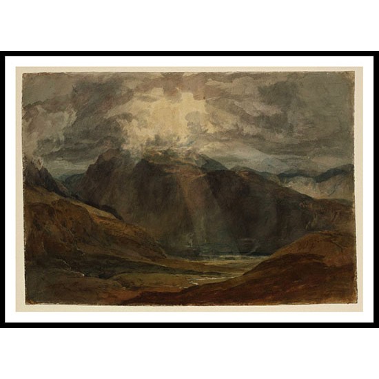 Nant Peris Looking towards Snowdon 1799 1800, A New Print Of a J. M. W Turner Painting