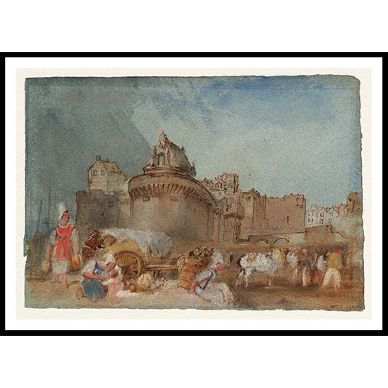 Nantes The Chateau from the East 1826 8, A New Print Of a J. M. W Turner Painting