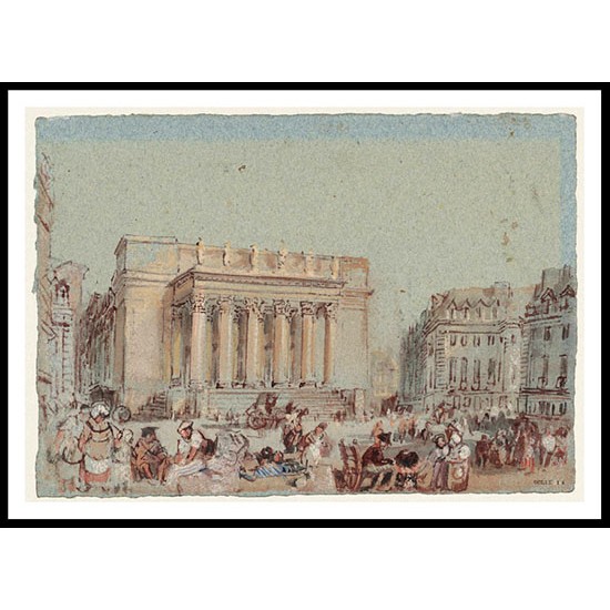 Nantes The Place Graslin with the Grand Theatre 1826 28, A New Print Of a J. M. W Turner Painting