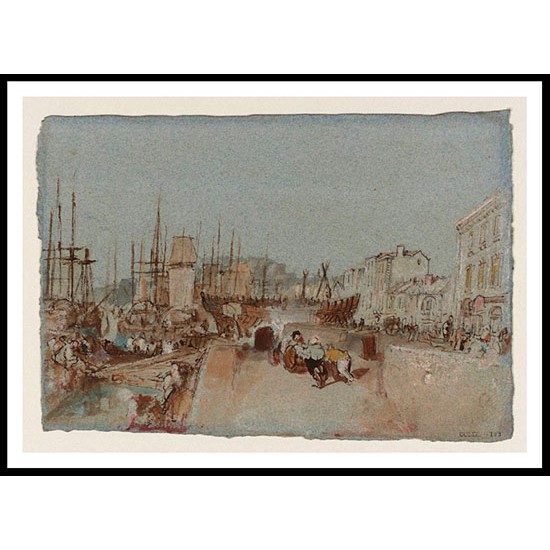 Nantes The Shipyards or Salorges 1826 28, A New Print Of a J. M. W Turner Painting