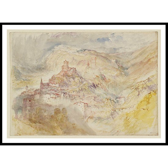 Neckarsteinach on the Neckar 1844, A New Print Of a J. M. W Turner Painting