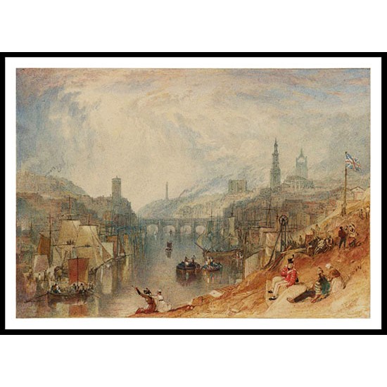 Newcastle on Tyne 1823, A New Print Of a J. M. W Turner Painting Newcastle on Tyne 1823, A New Print Of a J. M. W Turner Painting