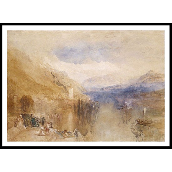 Oberhofen Lake Thun 1848, A New Print Of a J. M. W Turner Painting