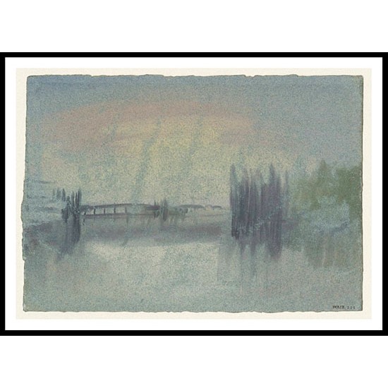 On a French River 1830, A New Print Of a J. M. W Turner Painting