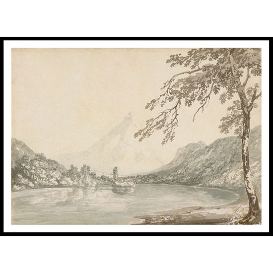 On the Aar between Unterseen and Lake of Brienz 1794 97, A New Print Of a J. M. W Turner Painting