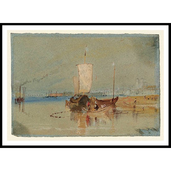 On the Loire Looking West towards Nantes 1826 28, A New Print Of a J. M. W Turner Painting