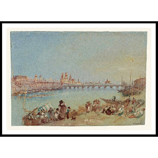 Orleans from the Quai Neuf 1826 28, A New Print Of a J. M. W Turner Painting