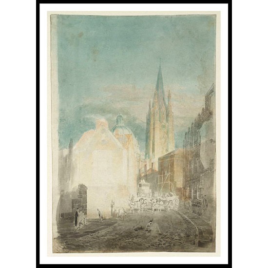 Oxford St Mary's and the Radcliffe Camera from Oriel Lane 1793 94, A New Print Of a J. M. W Turner Painting