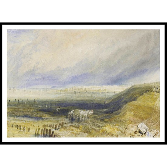 Oyster Beds at Whitstable Kent, A New Print Of a J. M. W Turner Painting