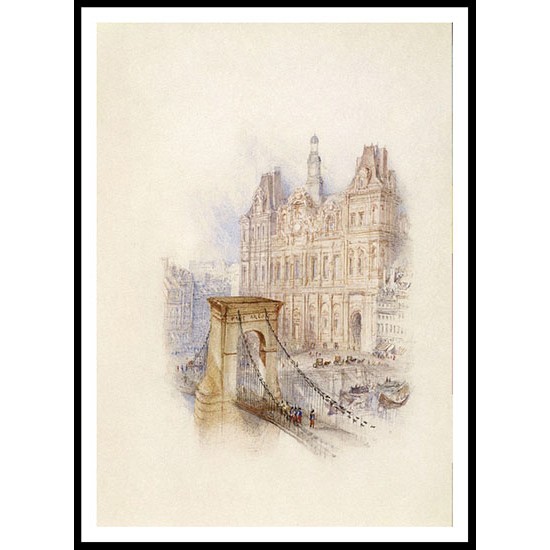 Paris Hotel de Ville 1833, A New Print Of a J. M. W Turner Painting