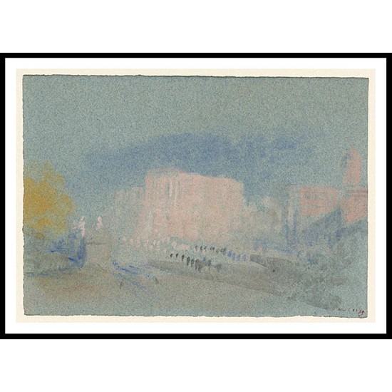 Paris Place de la Concorde 1833, A New Print Of a J. M. W Turner Painting