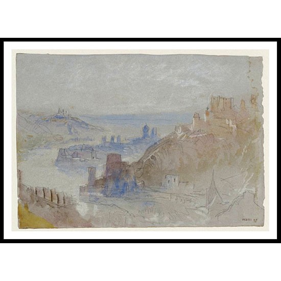 Passau from the Ilzstadt 1840, A New Print Of a J. M. W Turner Painting