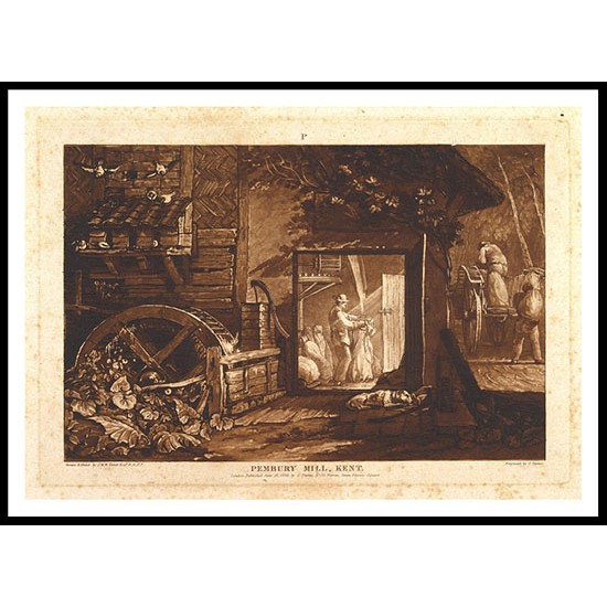 Pembury Mill Kent 1808, A New Print Of a J. M. W Turner Painting