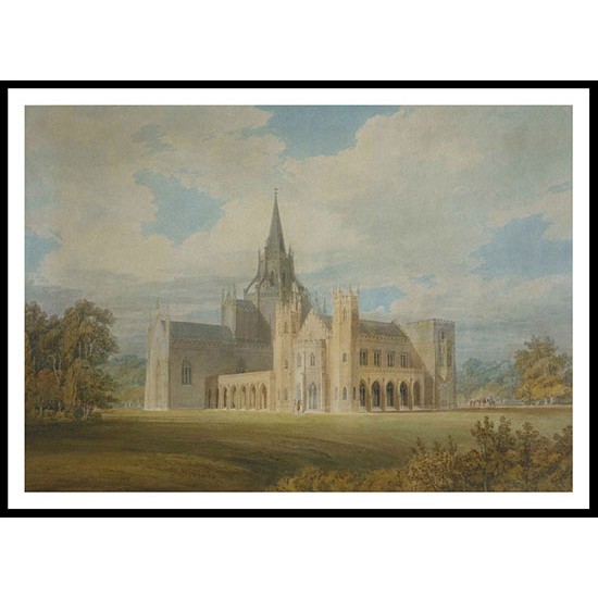 Perspective View of Fonthill Abbey from the South West, A New Print Of a J. M. W Turner Painting