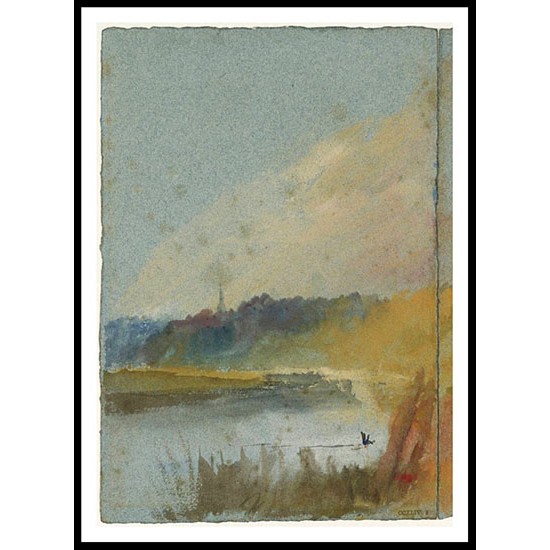 Petworth Church from the River Rother 1825 27, A New Print Of a J. M. W Turner Painting