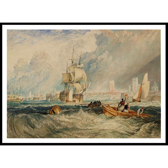 Portsmouth 1824 25, A New Print Of a J. M. W Turner Painting