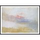 Red Sky over a Beach 1840 45, A New Print Of a J. M. W Turner Painting