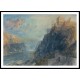 Rheinfels Looking to Katz and Gourhausen 1817, A New Print Of a J. M. W Turner Painting