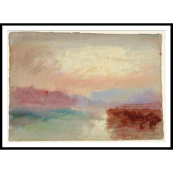 River Scene 1834, A New Print Of a J. M. W Turner Painting