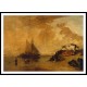 River Scene with Cattle 1810, A New Print Of a J. M. W Turner Painting