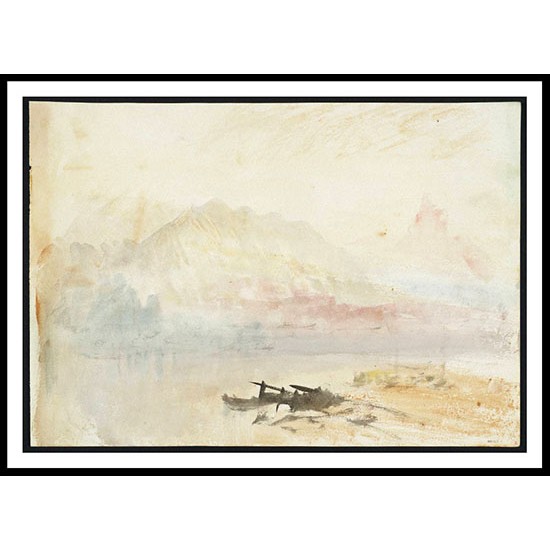 River and Hills 1844, A New Print Of a J. M. W Turner Painting