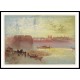 River with Bridge and Fortifications 1830, A New Print Of a J. M. W Turner Painting