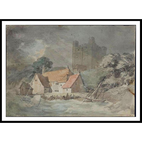 Rochester Castle from the River 1793, A New Print Of a J. M. W Turner Painting