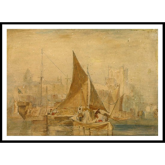 Rochester on the Medway, A New Print Of a J. M. W Turner Painting