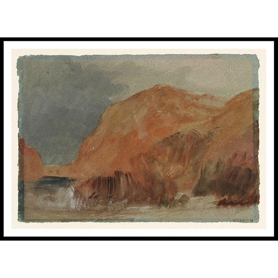 Rocks on Coast 1826, A New Print Of a J. M. W Turner Painting