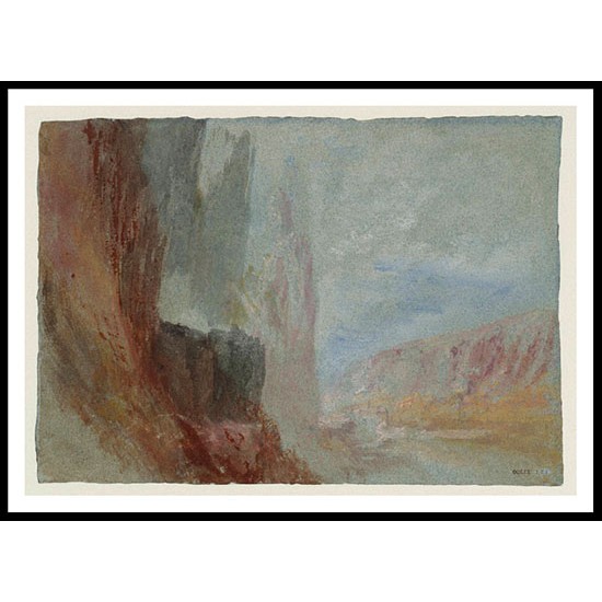 Rocks on the Meuse 1839, A New Print Of a J. M. W Turner Painting