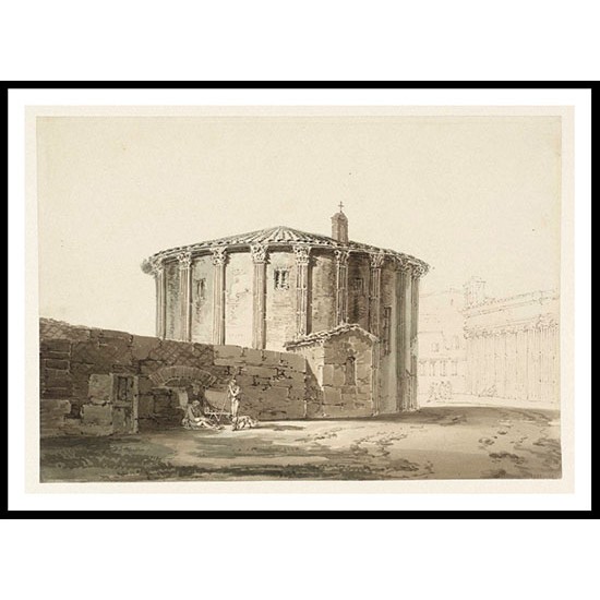 Rome The Temple of Vesta 1795 97, A New Print Of a J. M. W Turner Painting