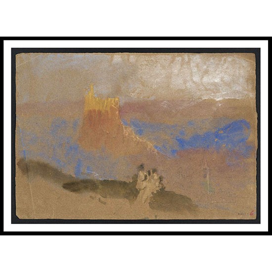 Ruined Castle on Rock 1834, A New Print Of a J. M. W Turner Painting