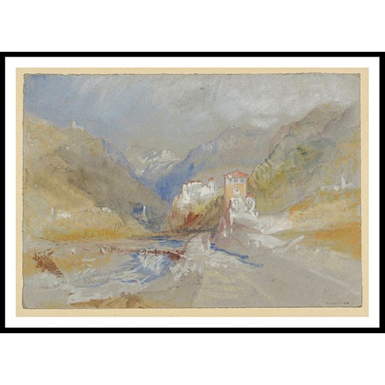 Runkelstein Castle near Botzen 1830, A New Print Of a J. M. W Turner Painting