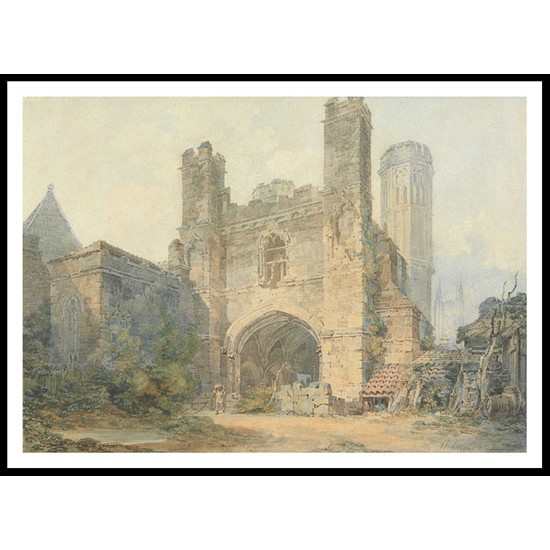 Saint Augustine's Gate Canterbury 1793, A New Print Of a J. M. W Turner Painting