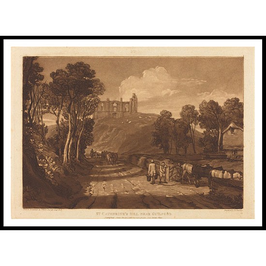 Saint Catherine's Hill Near Guilford 1811, A New Print Of a J. M. W Turner Painting