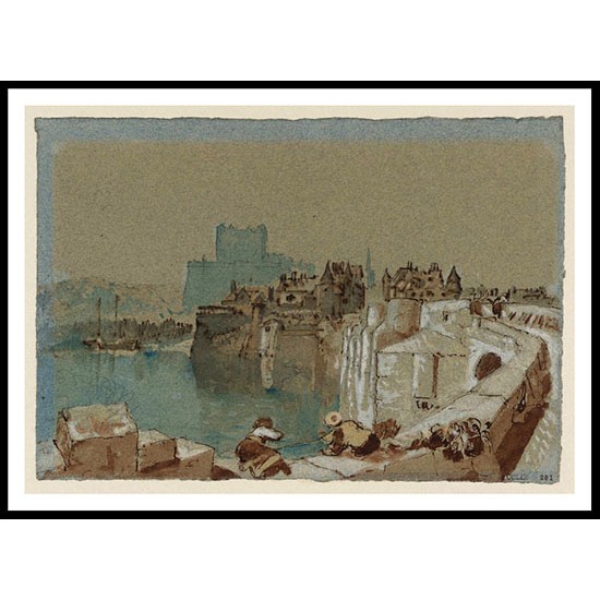 Saumur from the Pont de la Croix Verte 1828, A New Print Of a J. M. W Turner Painting