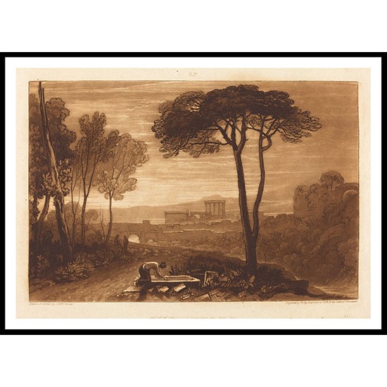 Scene in the Campagna 1812, A New Print Of a J. M. W Turner Painting