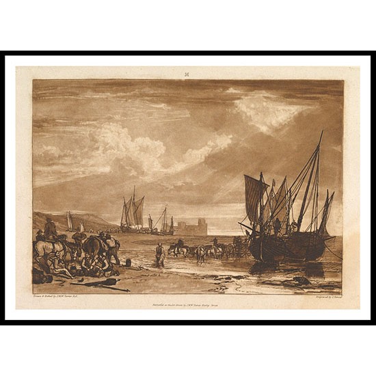 Scene on the French Coast 1807, A New Print Of a J. M. W Turner Painting