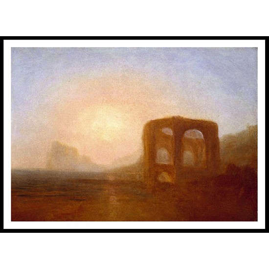 Seacoast with Ruin probably the Bay of Baiae 1828, A New Print Of a J. M. W Turner Painting