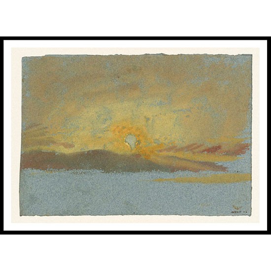 Setting Sun 1827, A New Print Of a J. M. W Turner Painting